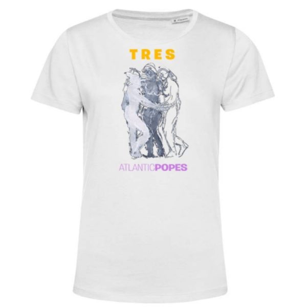 Organic T-Shirt Women Motif "Tres Cover white" Atlantic Popes